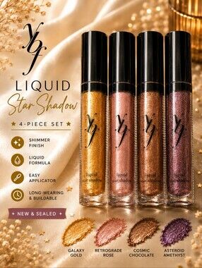 🕯YBF Liquid Star Shadow 4-Pc Set NEW Sealed Shimmer Eyeshadow